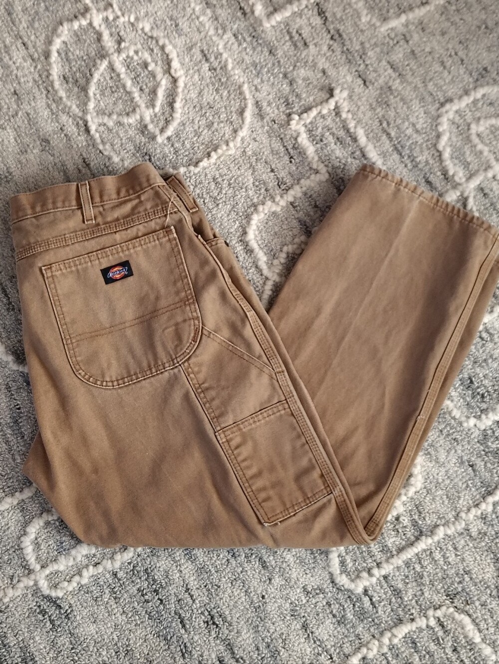 Dickies Relaxed Fit Heavyweight Duck Carpenter Pants 36x30 Brown